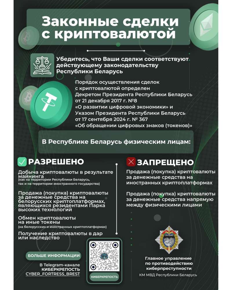 Законные сделки с криптовалютой